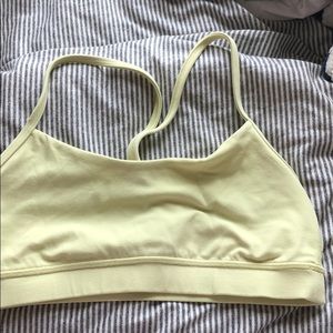 Lulu lemon pale yellow sports bra size 6